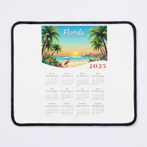 Item preview, 2025 Year Text Calendar | Florida Themed Design designed and sold by svarupa.
