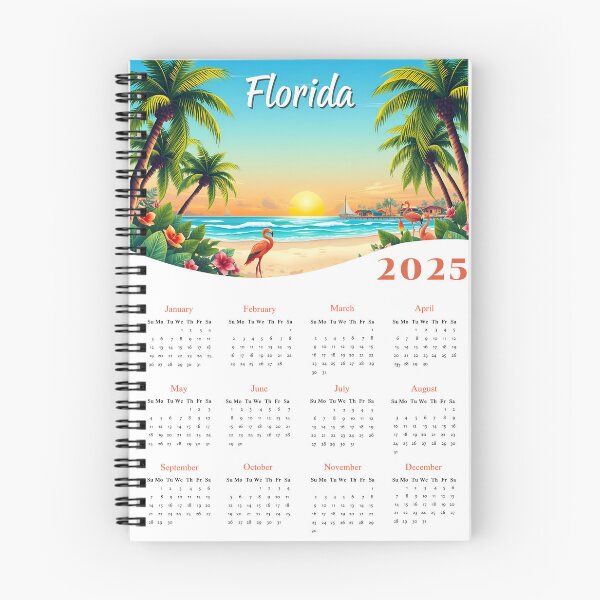 Item preview, 2025 Year Text Calendar | Florida Themed Design designed and sold by svarupa.