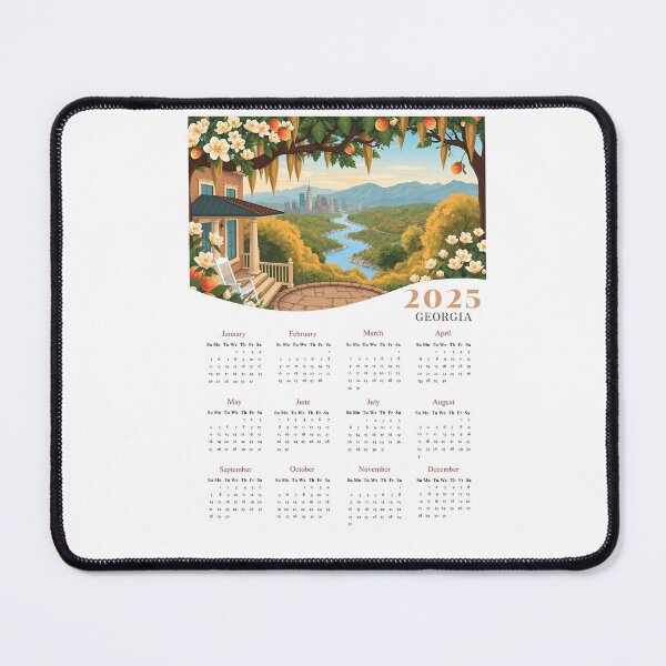 Item preview, 2025 Year Text Calendar | Georgia Themed Design designed and sold by svarupa.