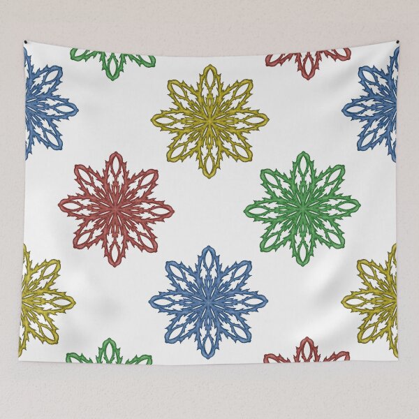 Item preview, Pattern of snowflakes "Inspiration" of different colors designed and sold by Cherevan.