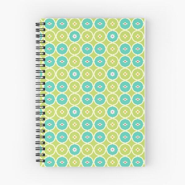 Item preview, Green and Turquoise Tiny Flowers and Lily Pads Geometric Pattern designed and sold by MarikaJohnson.