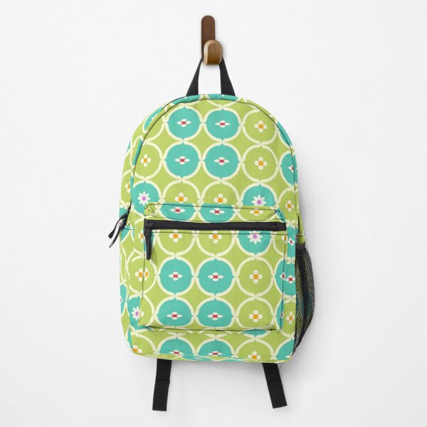 Item preview, Green and Turquoise Tiny Flowers and Lily Pads Geometric Pattern designed and sold by MarikaJohnson.