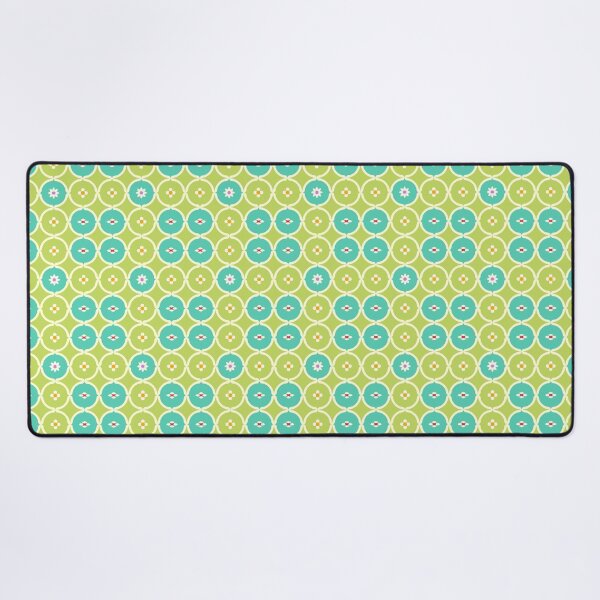 Item preview, Green and Turquoise Tiny Flowers and Lily Pads Geometric Pattern designed and sold by MarikaJohnson.