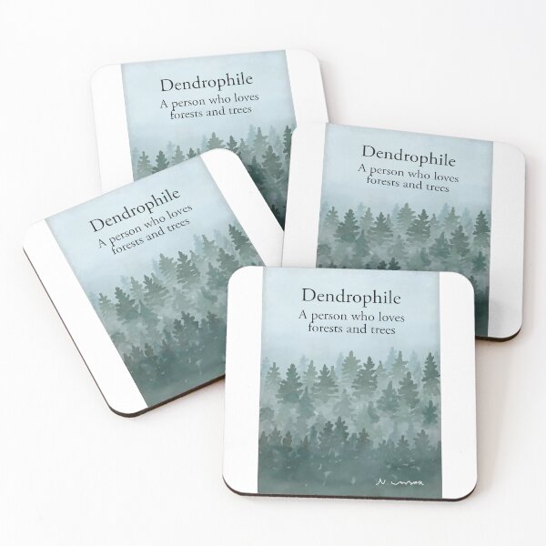 Item preview, Copy of DENDROPHILE a person who loves forests and trees - misty forest scene  designed and sold by Scat the cat.