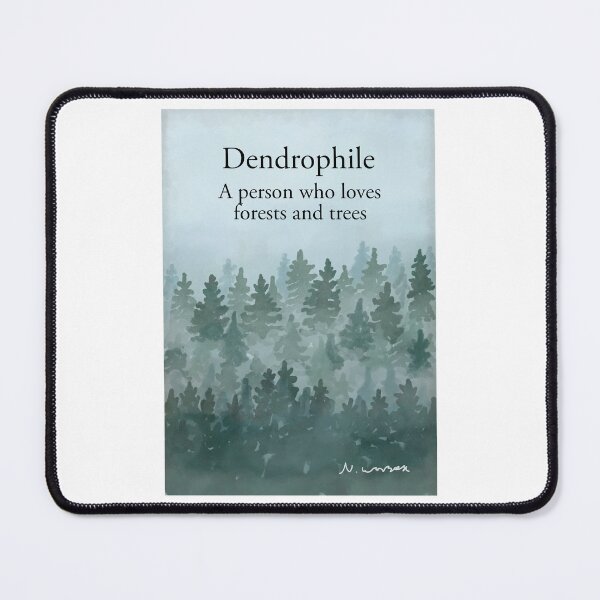 Item preview, Copy of DENDROPHILE a person who loves forests and trees - misty forest scene  designed and sold by Scat the cat.