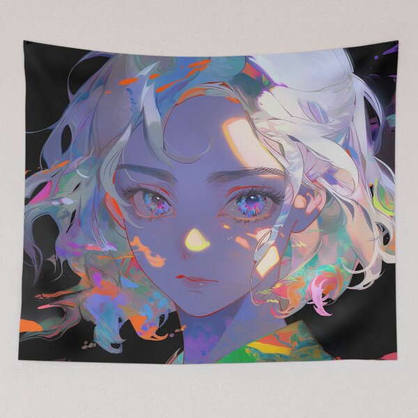 Item preview, Colorful Luminous Glow Anime Girl designed and sold by bubblegoth.