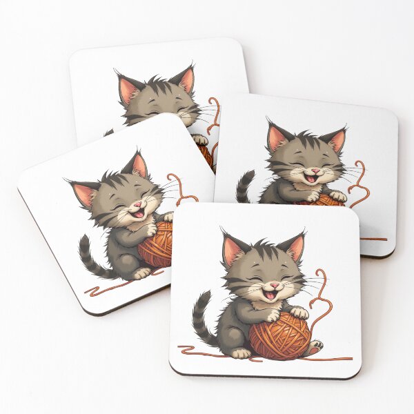 Item preview, cat with yarn designed and sold by jkrphoto.