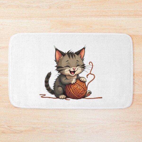 Item preview, cat with yarn designed and sold by jkrphoto.