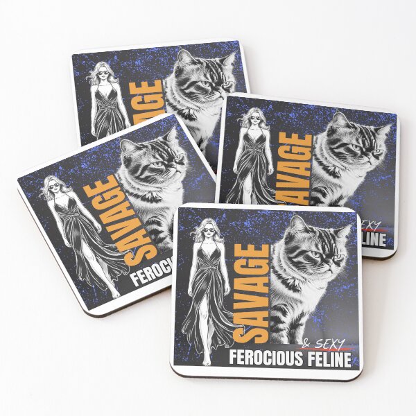 Item preview, Ferocious Feline & Sexy Ferocious Feline, Wild grumpy feline gifts designed and sold by MaFleiva.