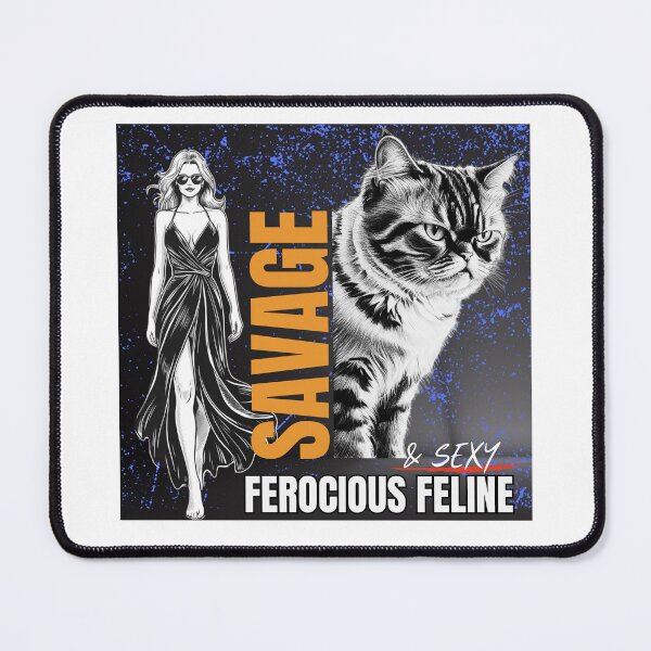 Item preview, Ferocious Feline & Sexy Ferocious Feline, Wild grumpy feline gifts designed and sold by MaFleiva.