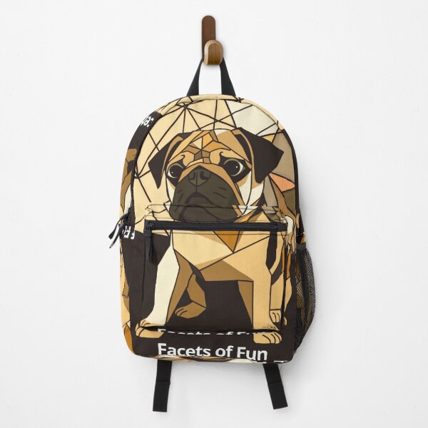 Item preview, Faceted Fun Unique Pug Illustration designed and sold by Cute-Cuddles.