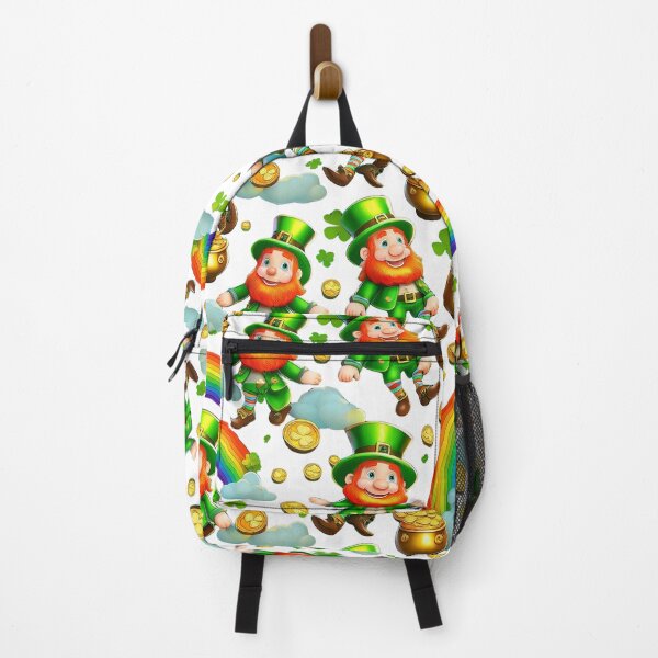 Item preview, Lucky Leprechauns: A whimsical pattern featuring Jolly Leprechauns, pots of gold, four-leaf clovers, shamrocks, and rainbows, symbolising luck and prosperity. designed and sold by Grang Art Artistic Designs.