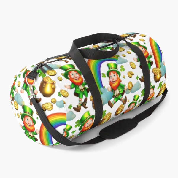 Item preview, Lucky Leprechauns: A whimsical pattern featuring Jolly Leprechauns, pots of gold, four-leaf clovers, shamrocks, and rainbows, symbolising luck and prosperity. designed and sold by Grang Art Artistic Designs.