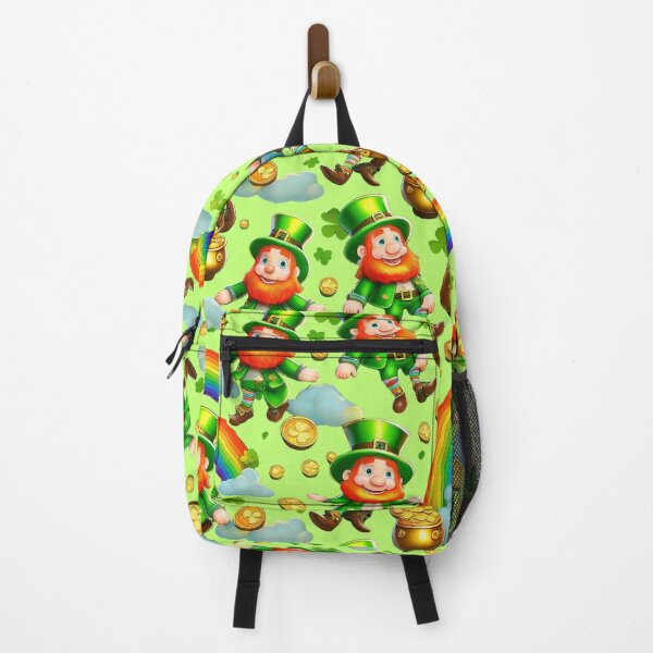 Item preview, Rainbow Riches: A whimsical pattern featuring Jolly Leprechauns, pots of gold, four-leaf clovers, shamrocks, and rainbows, symbolising luck and prosperity. designed and sold by Grang Art Artistic Designs.