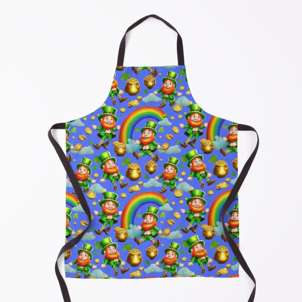 Item preview, Pot of Gold Party: A whimsical pattern featuring Jolly Leprechauns, pots of gold, four-leaf clovers, shamrocks, and rainbows, symbolising luck and prosperity. designed and sold by Grang Art Artistic Designs.