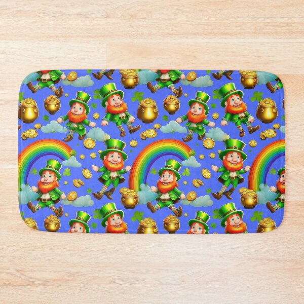 Item preview, Pot of Gold Party: A whimsical pattern featuring Jolly Leprechauns, pots of gold, four-leaf clovers, shamrocks, and rainbows, symbolising luck and prosperity. designed and sold by Grang Art Artistic Designs.