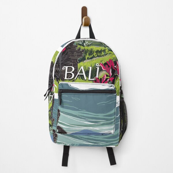 Item preview, Bali colorful landscape stylized vintage poster designed and sold by asamijess.