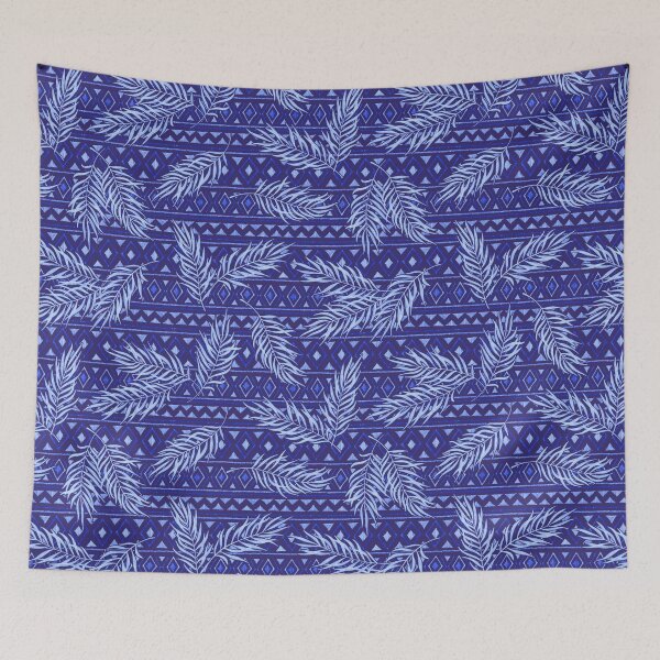 Item preview, Boho jungle pattern - blue designed and sold by PP-Patterns.
