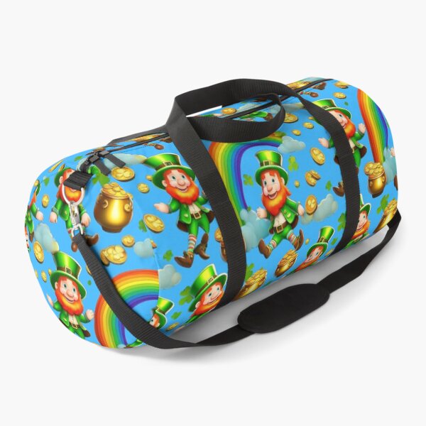 Item preview, Rainbow's End: A whimsical pattern featuring Jolly Leprechauns, pots of gold, four-leaf clovers, shamrocks, and rainbows, symbolising luck and prosperity. designed and sold by Grang Art Artistic Designs.