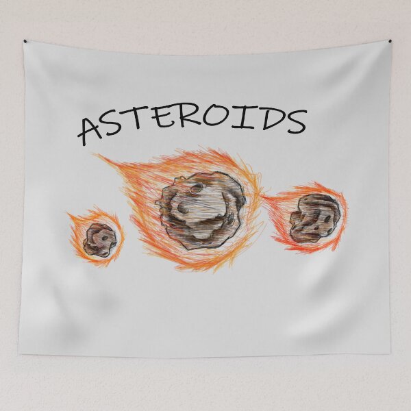 Item preview, Fiery Asteroids in Space designed and sold by MechanicalART.