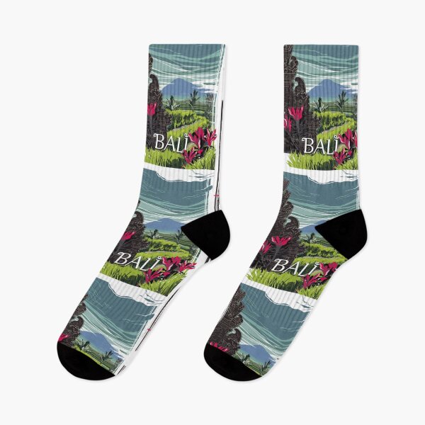 Item preview, Bali colorful landscape stylized vintage poster designed and sold by asamijess.