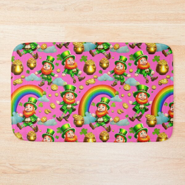 Item preview, Golden Dreams: A whimsical pattern featuring Jolly Leprechauns, pots of gold, four-leaf clovers, shamrocks, and rainbows, symbolising luck and prosperity. designed and sold by Grang Art Artistic Designs.