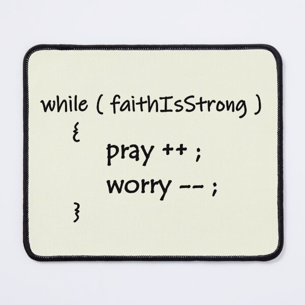 Item preview, Pray More, Worry Less - Inspirational computer Programming language Design - black designed and sold by ZechJohnRB.
