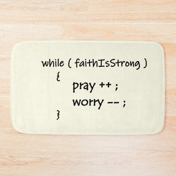 Item preview, Pray More, Worry Less - Inspirational computer Programming language Design - black designed and sold by ZechJohnRB.