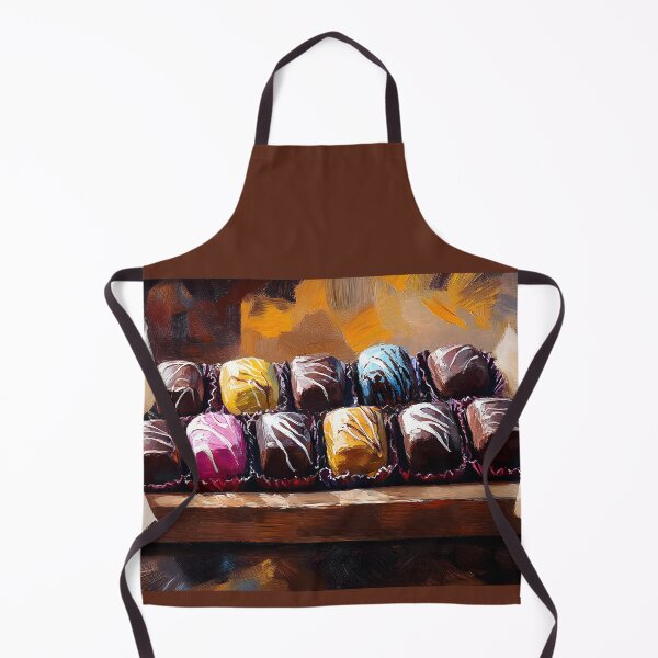 Item preview, Chocolate Truffle Elegance - Colorful Treats with Decorative Ribbon Accents Digital AI Art designed and sold by OlfactoART Studio.