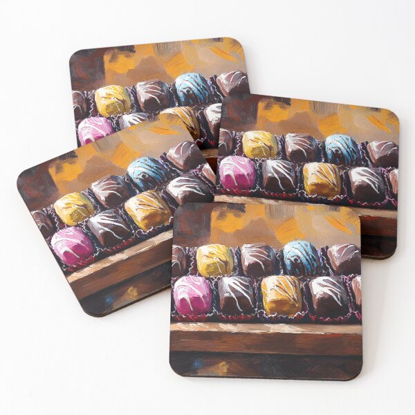 Item preview, Chocolate Truffle Elegance - Colorful Treats with Decorative Ribbon Accents Digital AI Art designed and sold by OlfactoART Studio.