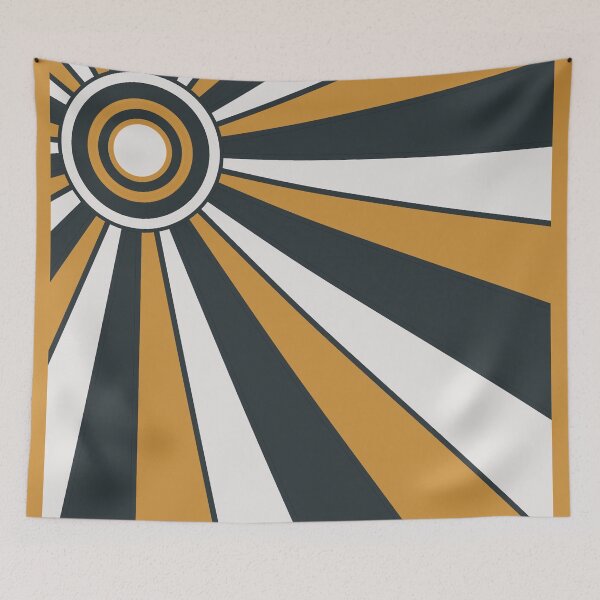 Item preview, Retro Sun blast - India yellow designed and sold by Fuzzdandy Designs.