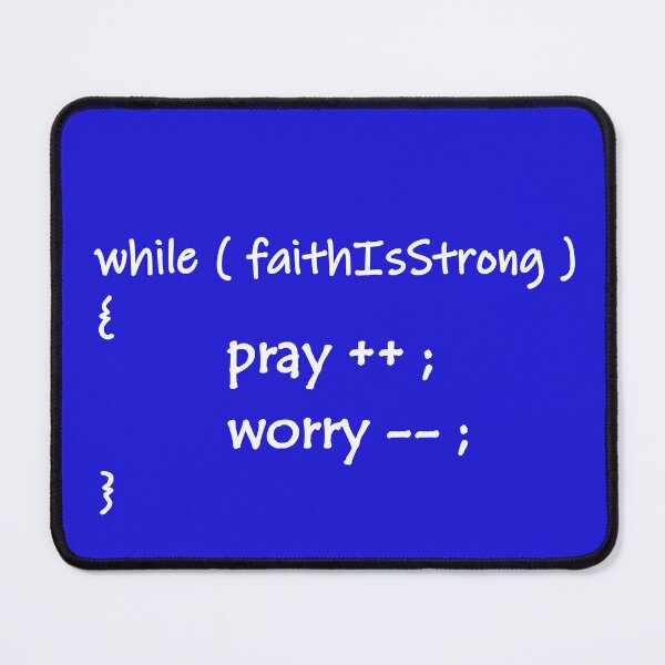 Item preview, Pray More, Worry Less - Inspirational computer Programming language Design - white designed and sold by ZechJohnRB.