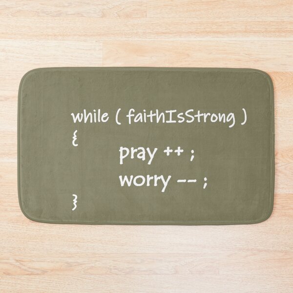 Item preview, Pray More, Worry Less - Inspirational computer Programming language Design - white designed and sold by ZechJohnRB.