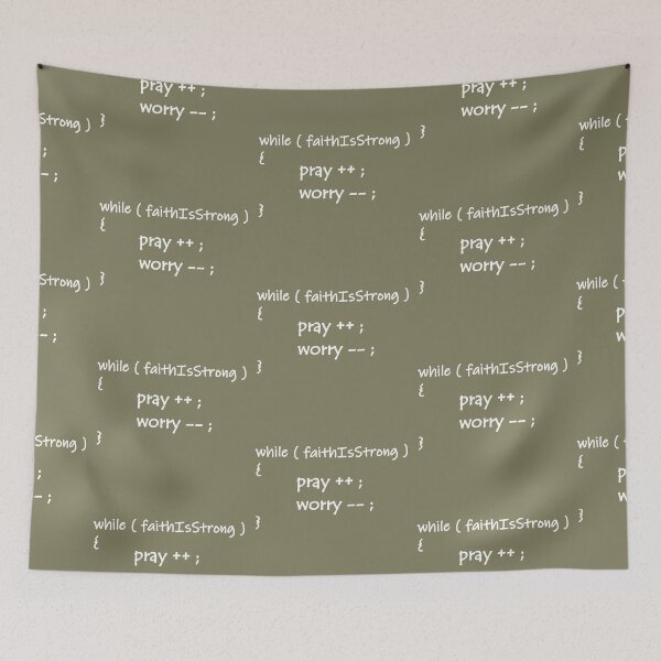 Item preview, Pray More, Worry Less - Inspirational computer Programming language Design - white designed and sold by ZechJohnRB.