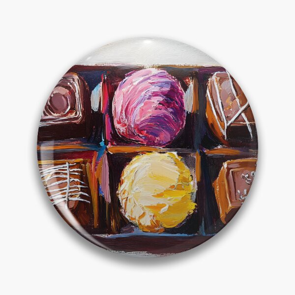 Item preview, Colorful Chocolate Truffles - Unique Toppings and Elegant Arrangement AI Generated Abstract Art designed and sold by OlfactoART Studio.