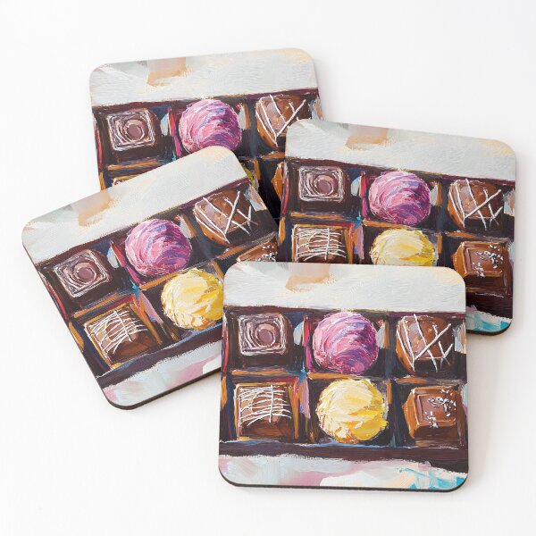 Item preview, Colorful Chocolate Truffles - Unique Toppings and Elegant Arrangement AI Generated Abstract Art designed and sold by OlfactoART Studio.