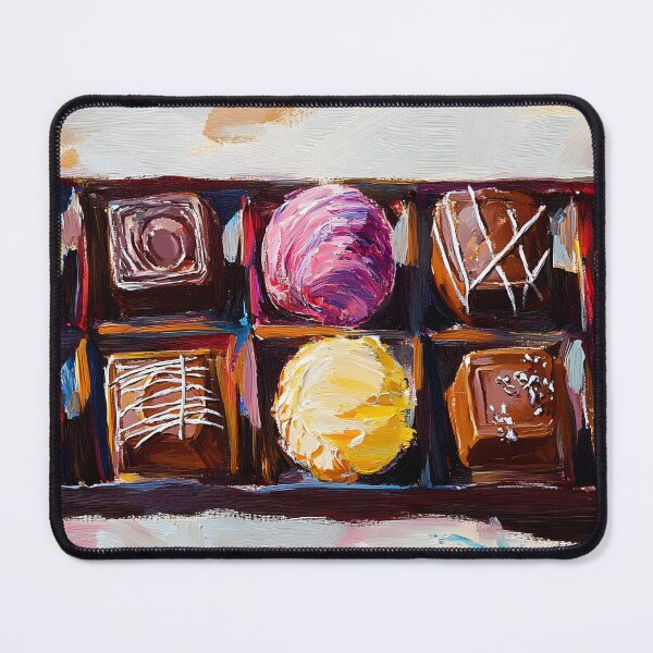 Item preview, Colorful Chocolate Truffles - Unique Toppings and Elegant Arrangement AI Generated Abstract Art designed and sold by OlfactoART Studio.