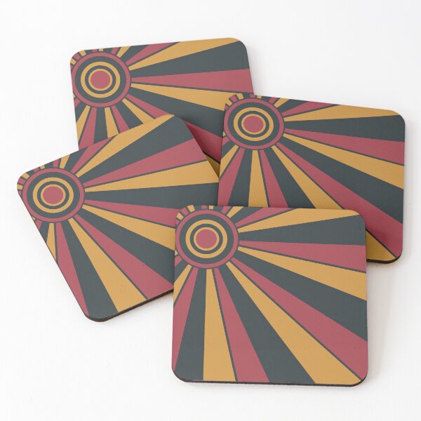 Item preview, Retro Sun blast - Rectory Red designed and sold by Fuzzdandy Designs.