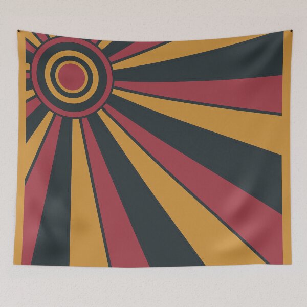 Item preview, Retro Sun blast - Rectory Red designed and sold by Fuzzdandy Designs.