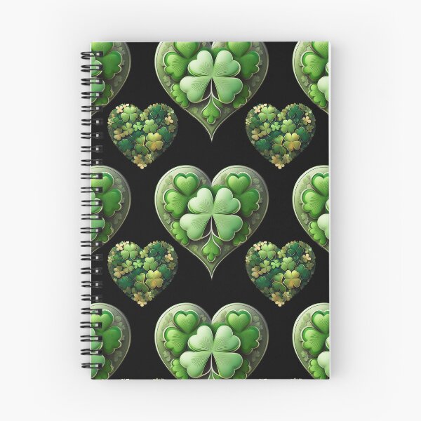 Item preview, Shamrock Symphony: A harmonious pattern featuring shamrocks of various sizes and shades of green, arranged in hearts to give a pleasing and balanced design. designed and sold by Witty Wear Studio.