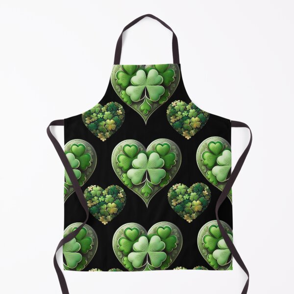 Item preview, Shamrock Symphony: A harmonious pattern featuring shamrocks of various sizes and shades of green, arranged in hearts to give a pleasing and balanced design. designed and sold by Grang Art Artistic Designs.