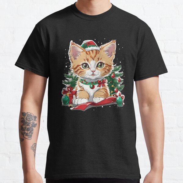 Item preview, Christmas Cat Design – Festive Feline with Gifts & Tree! designed and sold by Tiwprash.