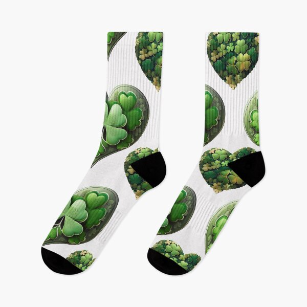 Item preview, Lucky Leaf: A harmonious pattern featuring shamrocks of various sizes and shades of green, arranged in hearts to give a pleasing and balanced design. designed and sold by Grang Art Artistic Designs.