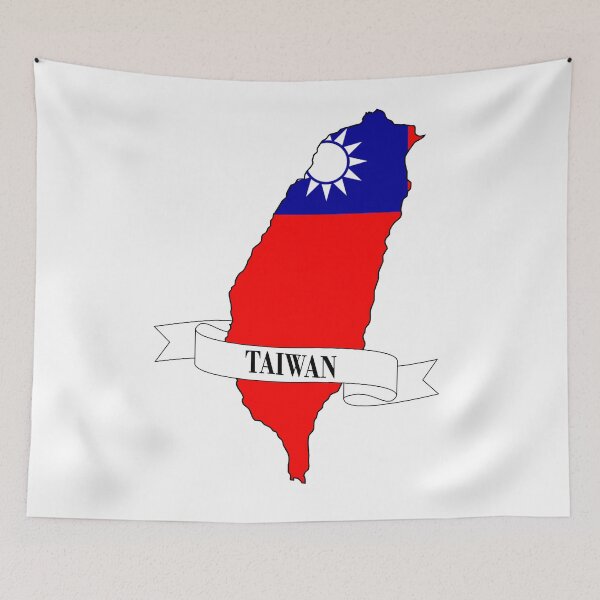 Item preview,  taiwan flag map designed and sold by visual adventures.