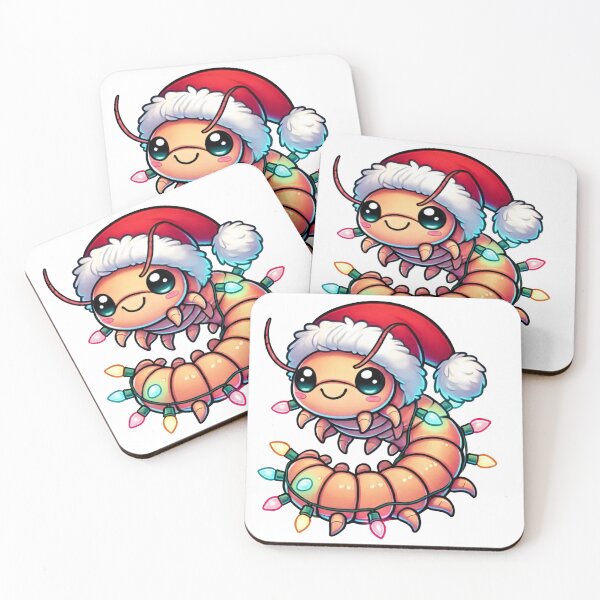 Item preview, Festive Centipede in Santa Hat with Christmas Lights designed and sold by lubushop1.