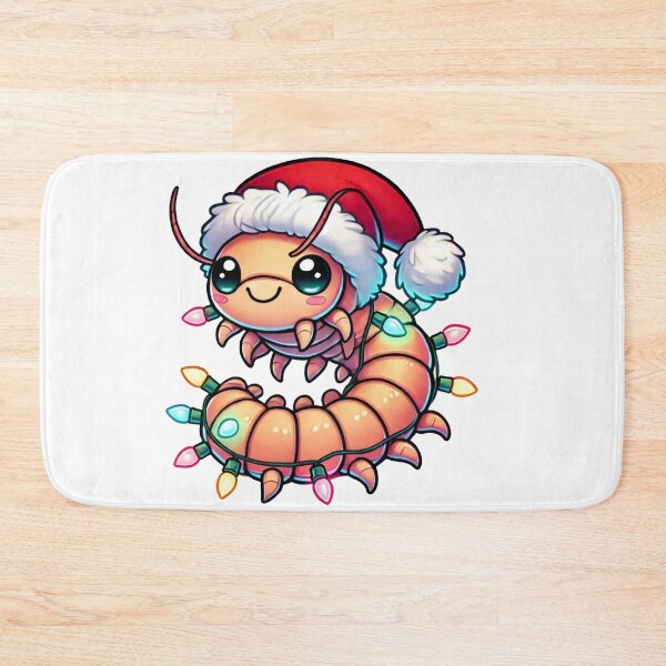 Item preview, Festive Centipede in Santa Hat with Christmas Lights designed and sold by lubushop1.