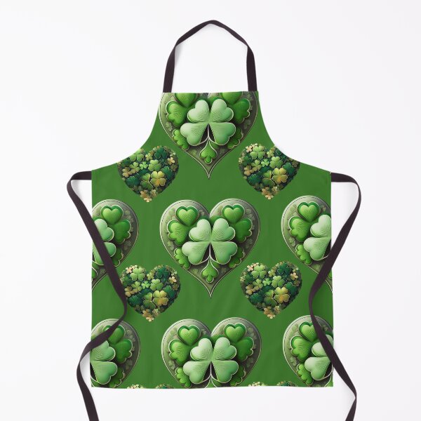 Item preview, Emerald Elegance: A harmonious pattern featuring shamrocks of various sizes and shades of green, arranged in hearts to give a pleasing and balanced design. designed and sold by Grang Art Artistic Designs.