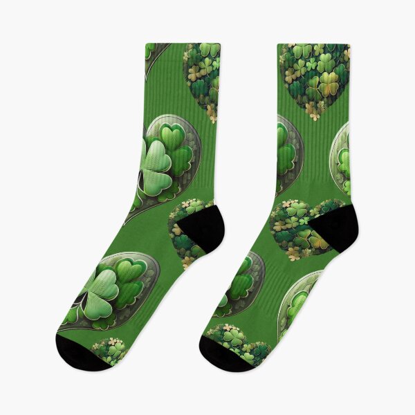 Item preview, Emerald Elegance:  A harmonious pattern featuring shamrocks of various sizes and shades of green, arranged in hearts to give a pleasing and balanced design. designed and sold by Grang Art Artistic Designs.