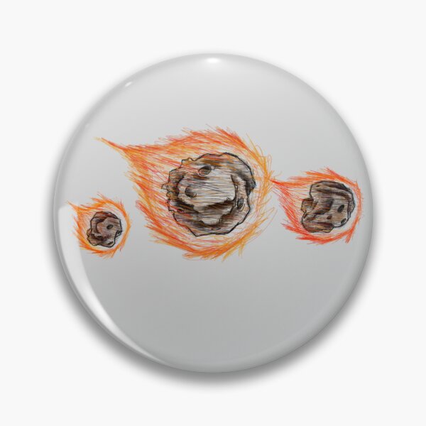 Item preview, Fiery Asteroids in Space, No quotes - T-Shirts, Stickers, Posters designed and sold by MechanicalART.
