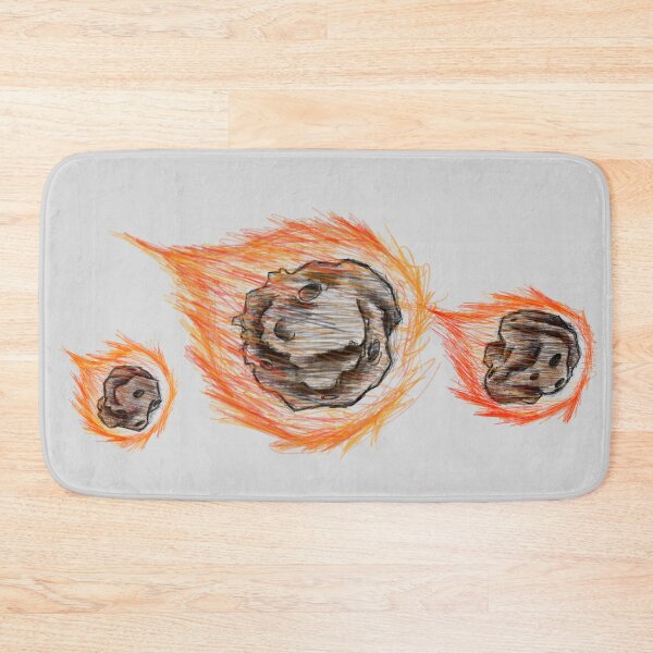 Item preview, Fiery Asteroids in Space, No quotes - T-Shirts, Stickers, Posters designed and sold by MechanicalART.